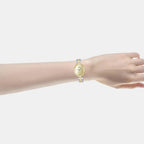 Fashion Women Quartz Gold Dial Analog Stainless Steel Watch AH8920X1