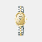 Fashion Women Quartz Gold Dial Analog Stainless Steel Watch AH8920X1