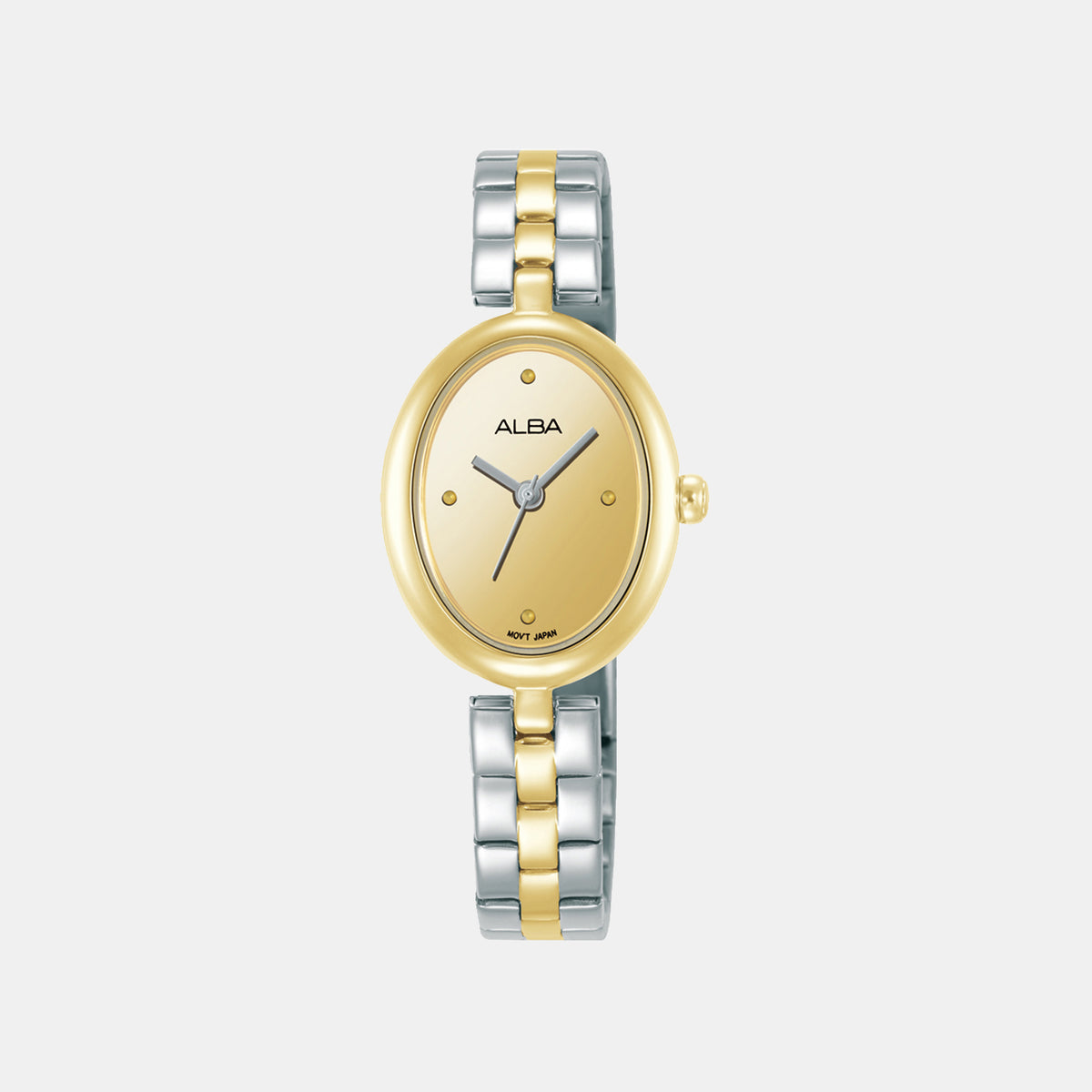 Fashion Women Quartz Gold Dial Analog Stainless Steel Watch AH8920X1