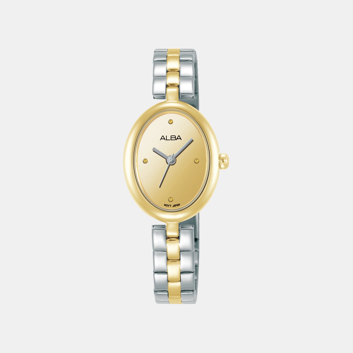 Fashion Women Quartz Gold Dial Analog Stainless Steel Watch AH8920X1
