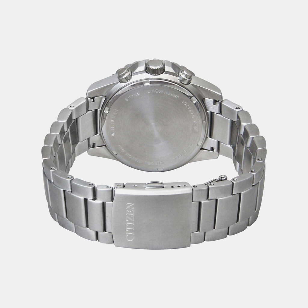 Men Quartz Green Dial Chronograph Stainless Steel Watch AI7009-89X
