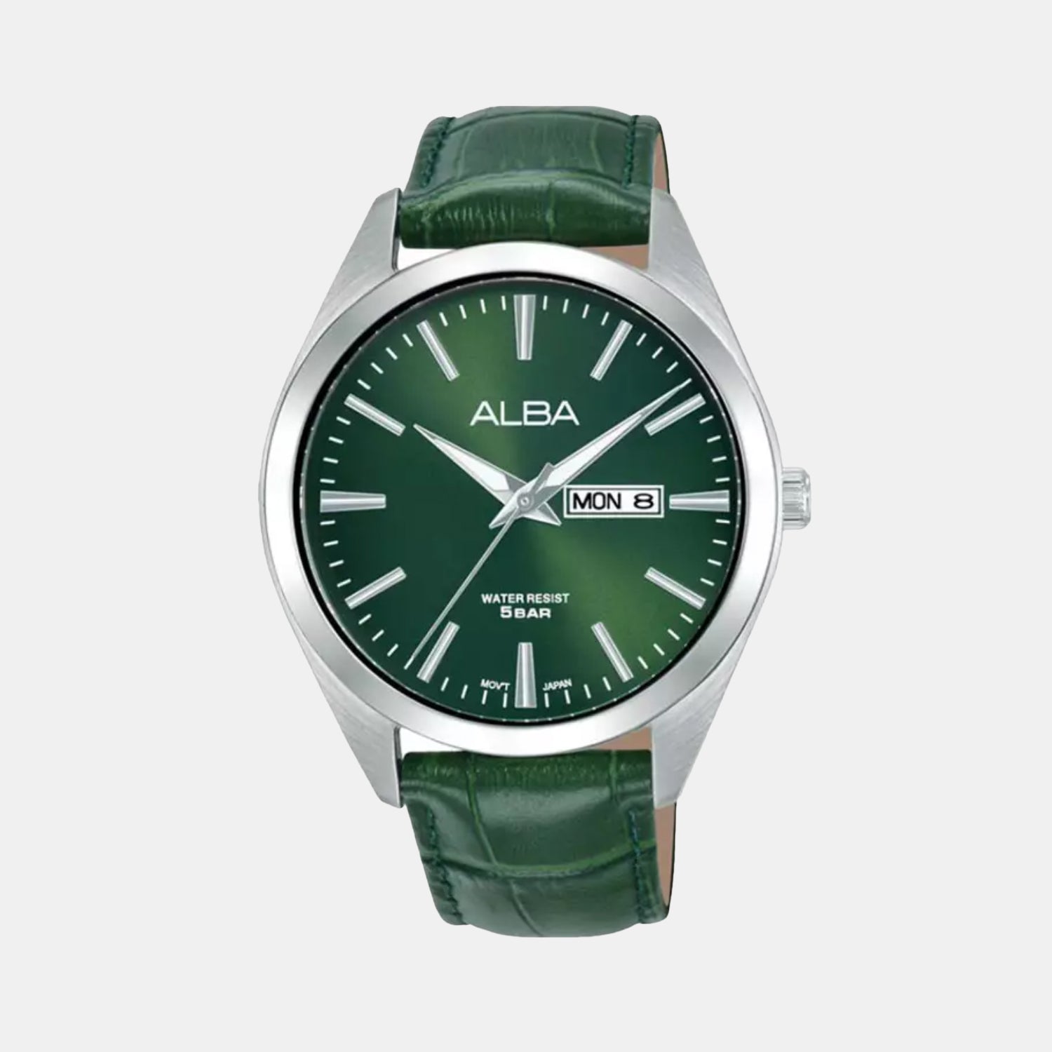 Prestige Men Quartz Green Dial Analog Leather Watch AJ6213X1