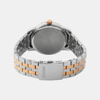Men Quartz Silver Dial Analog Stainless Steel Watch AK5006-58A