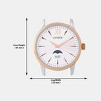 Men Quartz Silver Dial Analog Stainless Steel Watch AK5006-58A