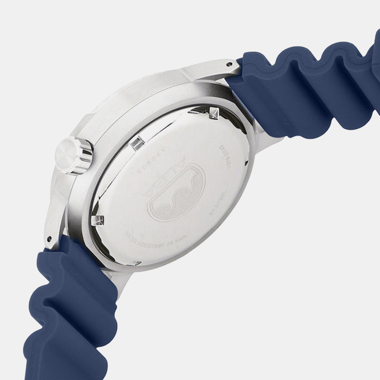 Fashion Men Automatic Blue Dial Analog Silicone Watch AL4251X1