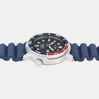 Fashion Men Automatic Blue Dial Analog Silicone Watch AL4251X1