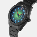 Women Automatic Green Dial Analog Stainless Steel Watch AL4285X1