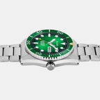 Men Automatic Green Dial Analog Stainless Steel Watch AL4437X1