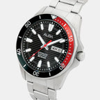 Men Automatic Black Dial Analog Stainless Steel Watch AL4457X1