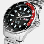 Mechanical Men Automatic Black Dial Analog Stainless Steel Watch AL4539X1