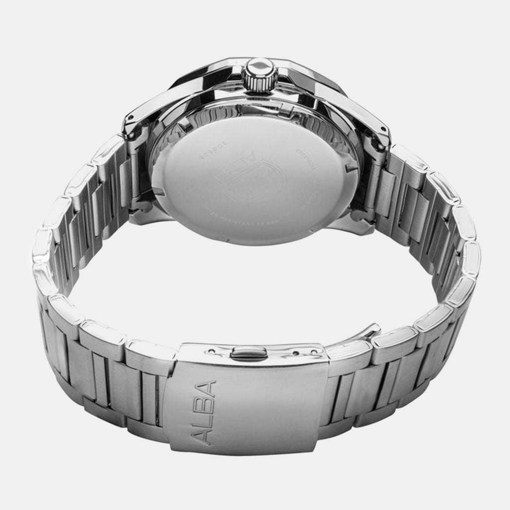 Mechanical Men Automatic Black Dial Analog Stainless Steel Watch AL4539X1