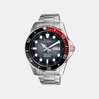 Mechanical Men Automatic Black Dial Analog Stainless Steel Watch AL4539X1