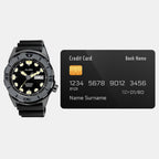 Men Automatic Black Dial Analog Silicone Watch AL4569X1