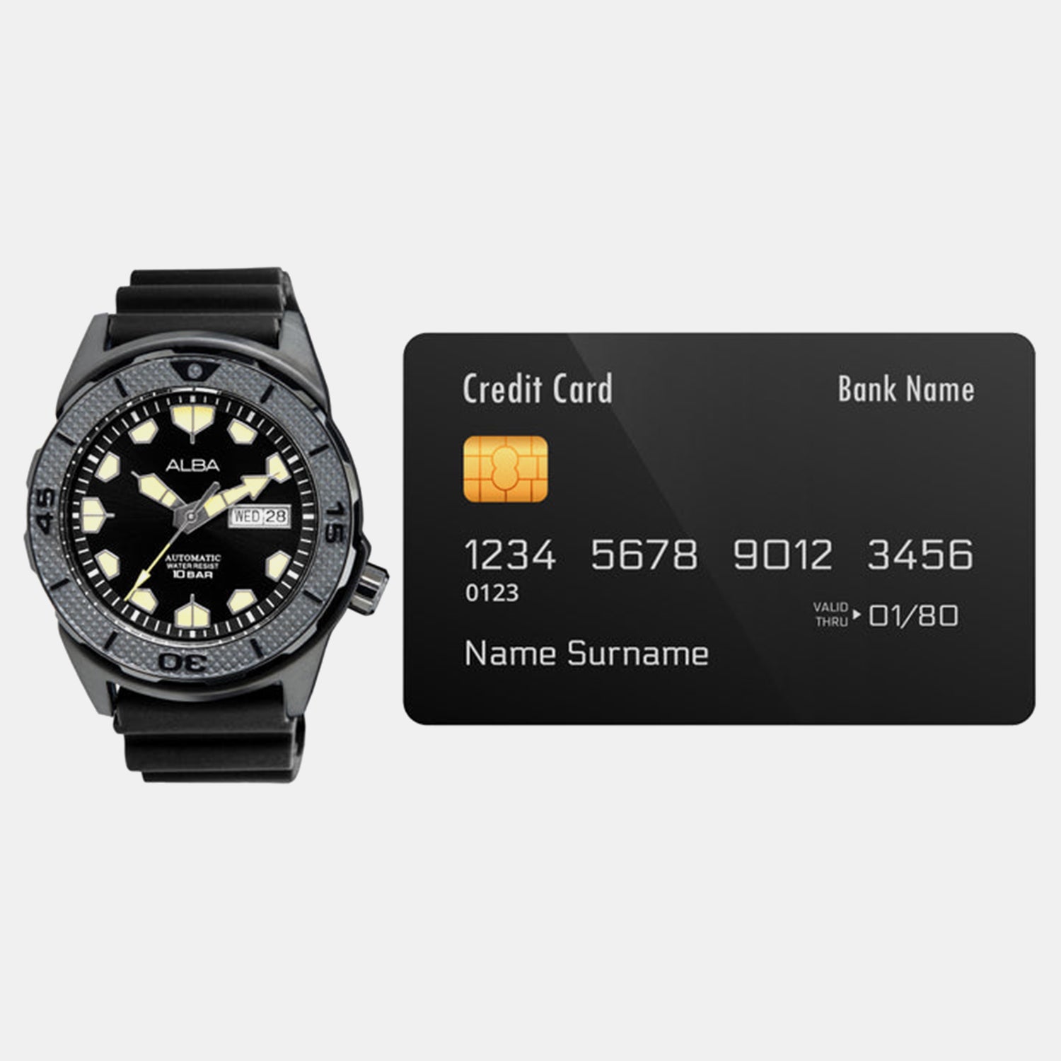 Men Automatic Black Dial Analog Silicone Watch AL4569X1