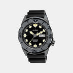 Men Automatic Black Dial Analog Silicone Watch AL4569X1