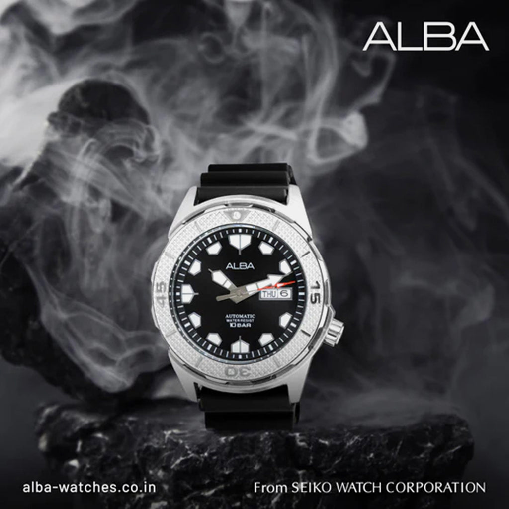 Men Quartz Black Dial Analog Stainless Steel Watch AL4571X1