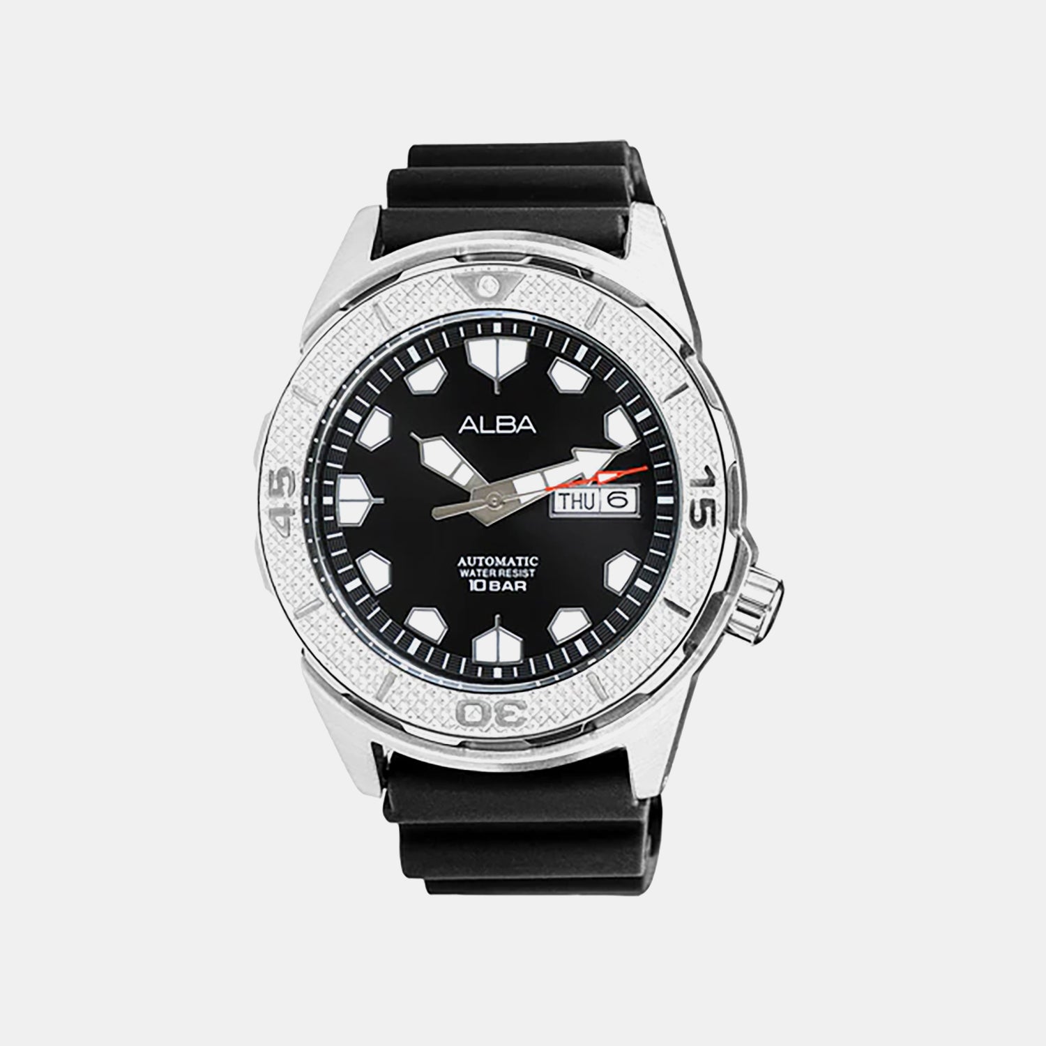 Men Quartz Black Dial Analog Stainless Steel Watch AL4571X1