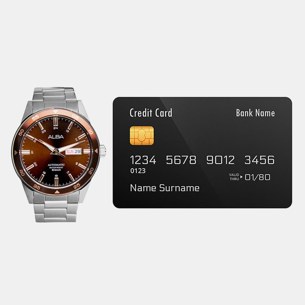 Men Automatic Brown Dial Analog Stainless Steel Watch AL4591X1