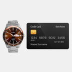 Men Automatic Brown Dial Analog Stainless Steel Watch AL4591X1