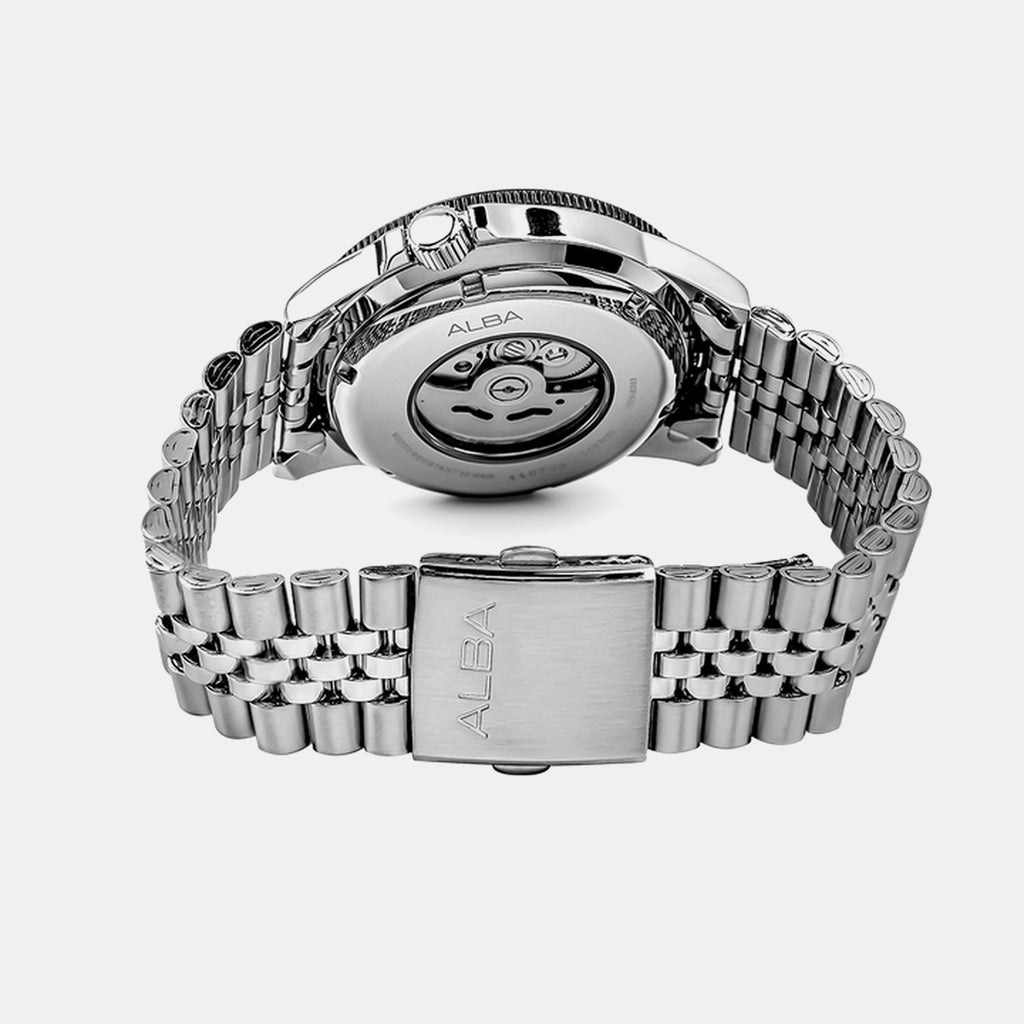 Men Automatic Black Dial Analog Stainless Steel Watch AL4645X1