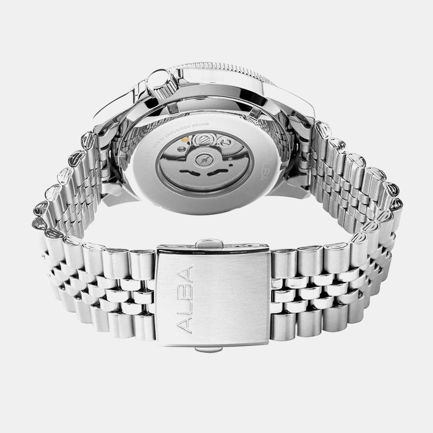 Olympic Men Automatic Blue Dial Analog Stainless Steel Watch AL4653X1