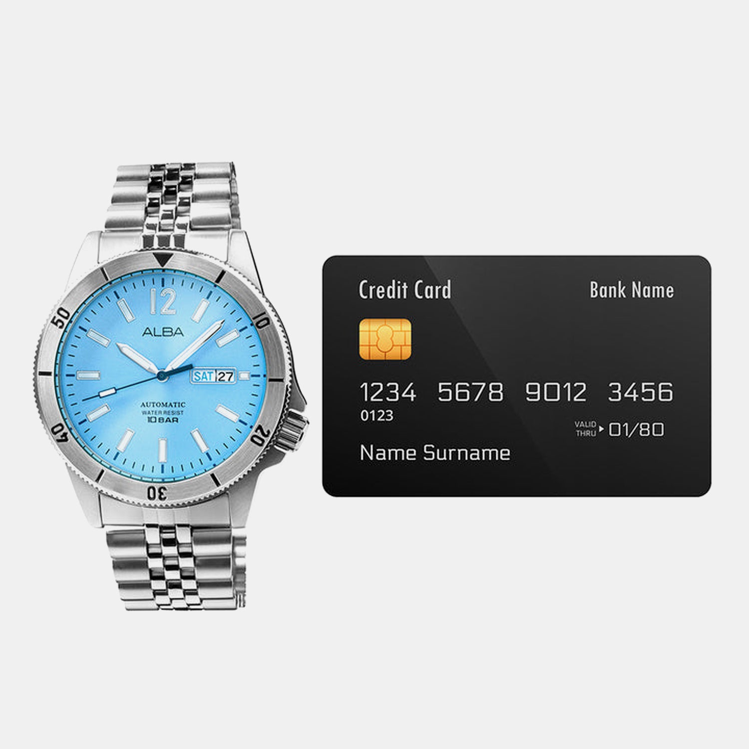 Olympic Men Automatic Blue Dial Analog Stainless Steel Watch AL4653X1