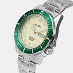 Mechanical Men Automatic Cream Dial Analog Stainless Steel Watch AL4719X1