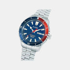 Men Automatic Blue Dial Chronograph Stainless Steel Watch AL4735X1