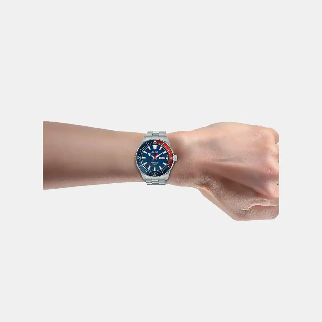Men Automatic Blue Dial Chronograph Stainless Steel Watch AL4735X1
