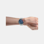 Men Automatic Blue Dial Chronograph Stainless Steel Watch AL4735X1