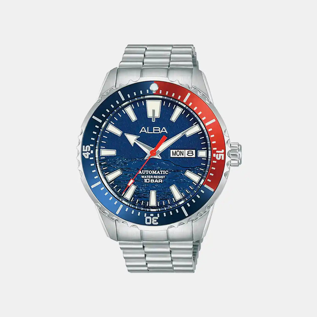 Men Automatic Blue Dial Chronograph Stainless Steel Watch AL4735X1