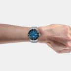 Mechanical Men Automatic Blue Dial Analog Stainless Steel Watch AL4741X1