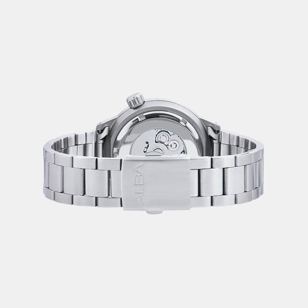 Men Automatic Blue Dial Analog Steel Watch AL4771X2