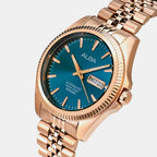 Men Automatic Blue Dial Analog Stainless Steel Watch AL4780X1