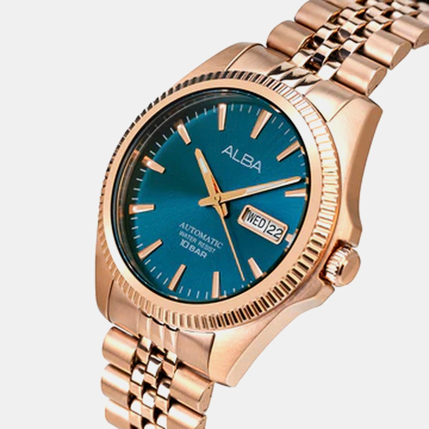 Men Automatic Blue Dial Analog Stainless Steel Watch AL4780X1