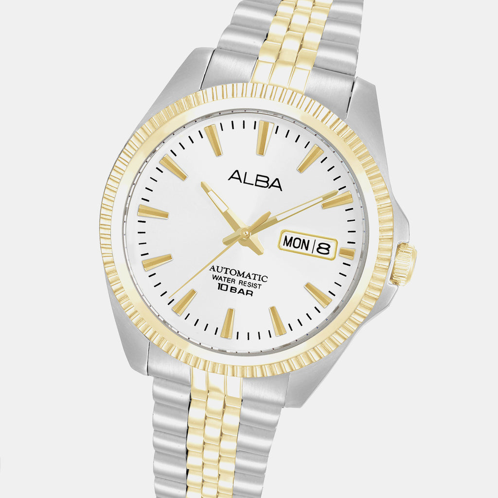 Men Automatic Silver Dial Analog Stainless Steel Watch AL4784X1