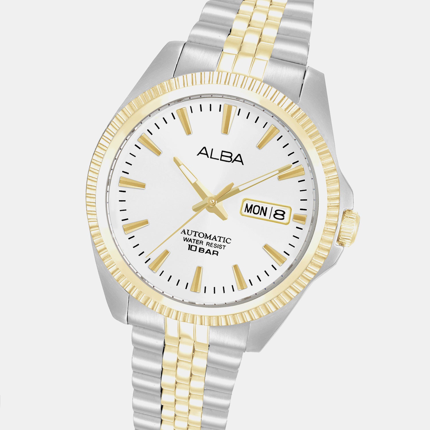 Men Automatic Silver Dial Analog Stainless Steel Watch AL4784X1