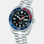 Mechanical Men Automatic Black Dial Analog Stainless Steel Watch AL4819X1