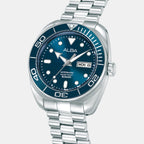 Mechanical Men Automatic Blue Dial Analog Stainless Steel Watch AL4823X1