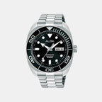 Sports Men Automatic Black Dial Analog Stainless Steel Watch AL4825X1