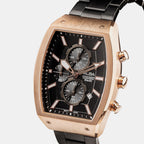 Men Quartz Black Dial Chronograph Stainless Steel Watch AM3992X1