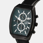 Men Quartz Black Dial Chronograph Leather Watch AM3999X1