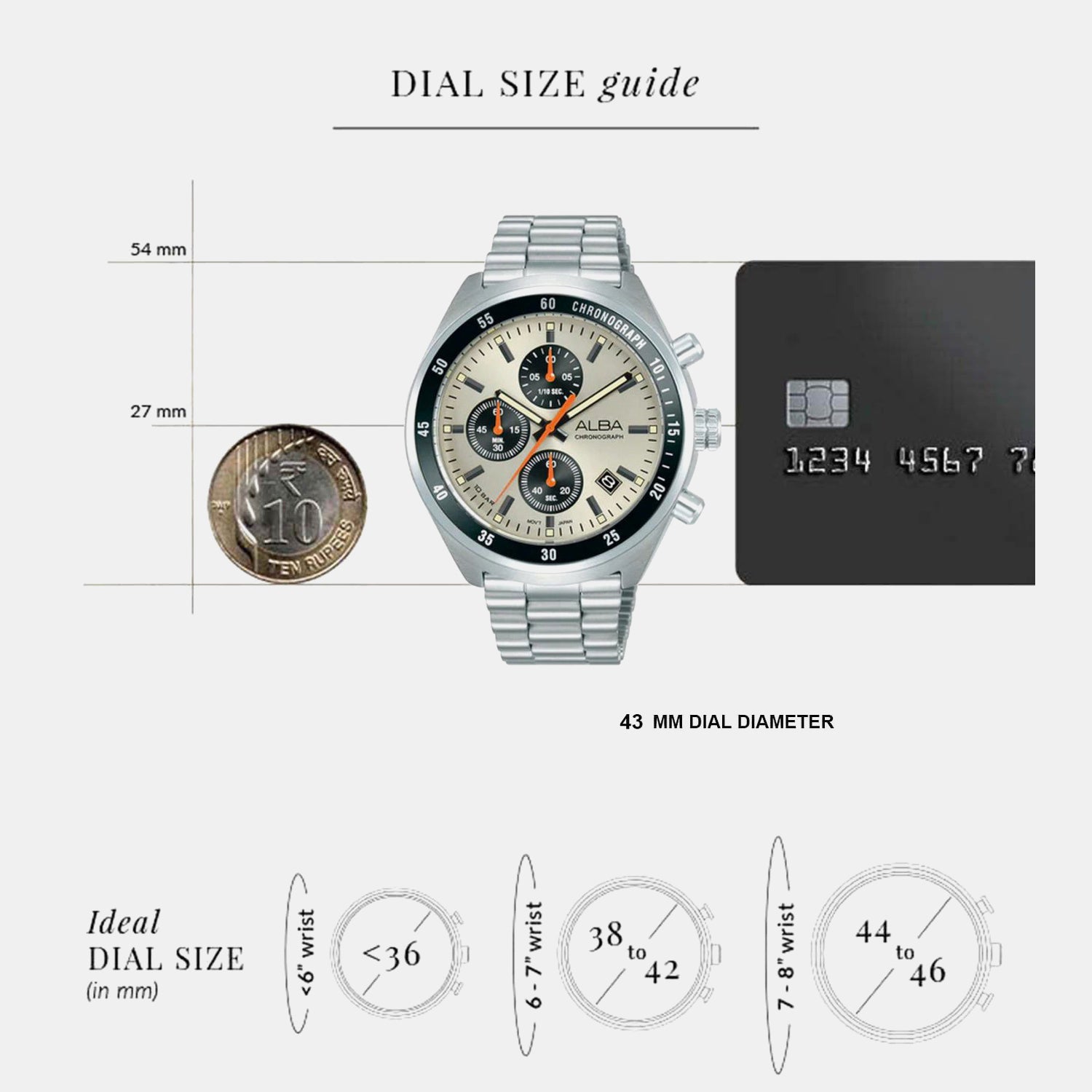 Retro Racer Men Quartz Beige Dial Chronograph Stainless Steel Watch AM3A41X1