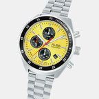 Active Men Quartz Yellow Dial Chronograph Stainless Steel Watch AM3A43X1