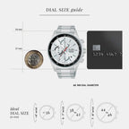 Men Quartz White Dial Chronograph Stainless Steel Watch AM3A51X1
