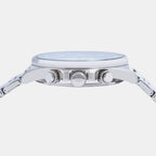 Men Quartz White Dial Chronograph Stainless Steel Watch AM3A51X1