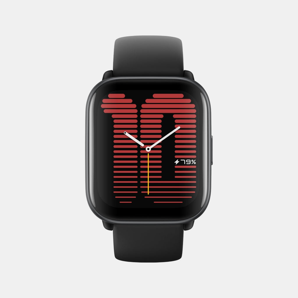 Unisex Processor Midnight Black Dial Amoled Silicone Watch AMAZFIT ACTIVE MIDNIGHT BLACK