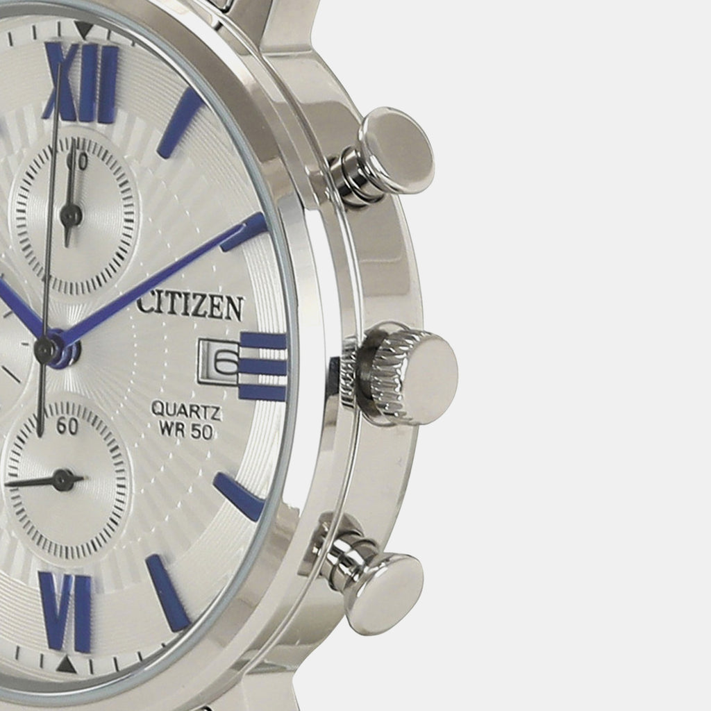 Men Quartz Grey Dial Chronograph Stainless Steel Watch AN3610-71A
