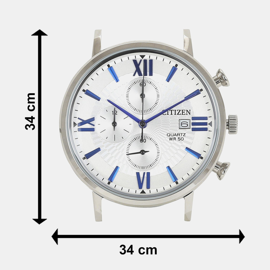 Men Quartz Grey Dial Chronograph Stainless Steel Watch AN3610-71A