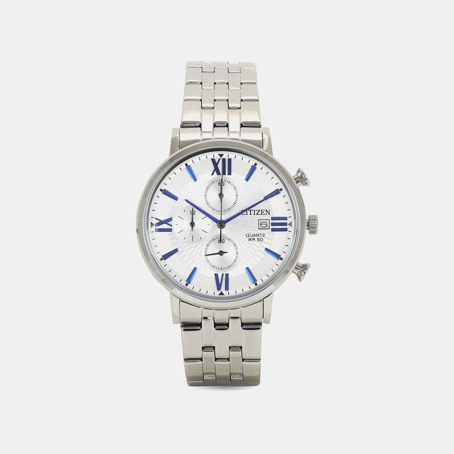 Men Quartz Grey Dial Chronograph Stainless Steel Watch AN3610-71A